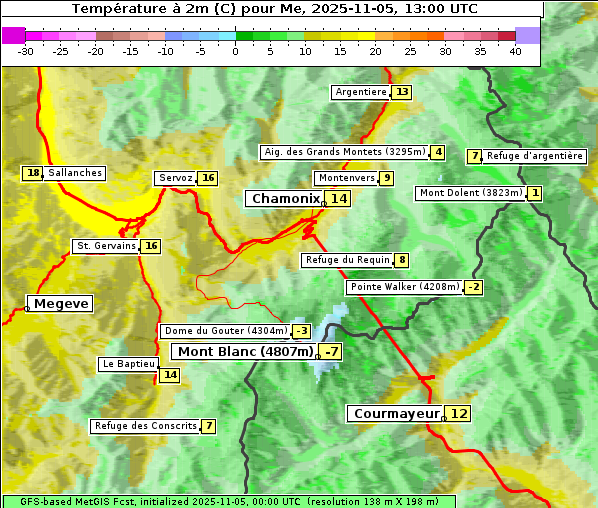 Temperatur, 5. 11. 2025