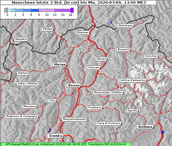 Neuschnee, 9. 3. 2026