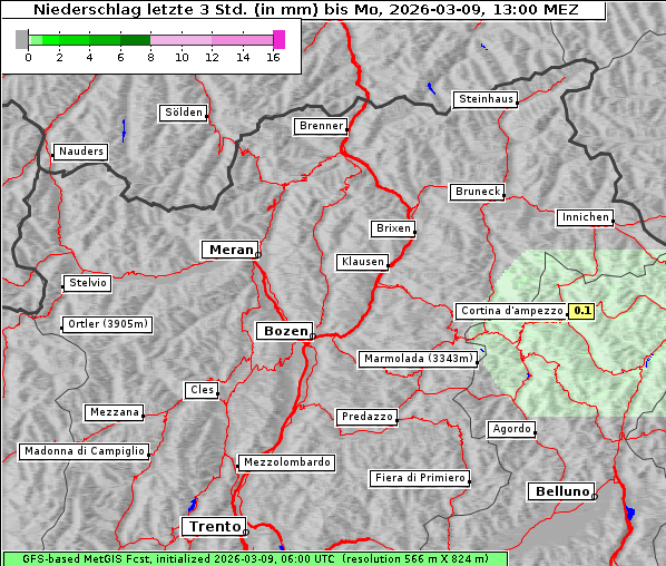 Niederschlag, 9. 3. 2026
