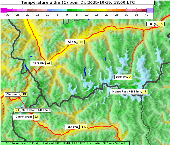 Temperatur, 19. 10. 2025