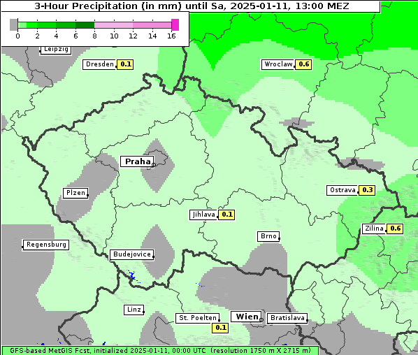 Niederschlag, 11. 1. 2025