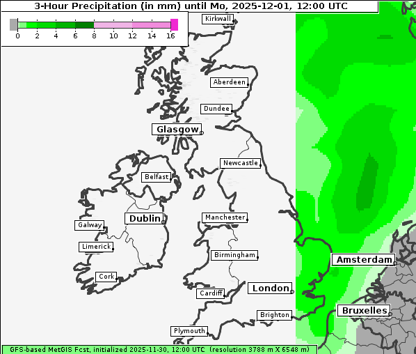 Niederschlag, 1. 12. 2025