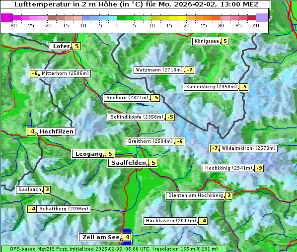Temperatur, 2. 2. 2026