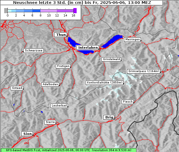 Neuschnee, 6. 6. 2025