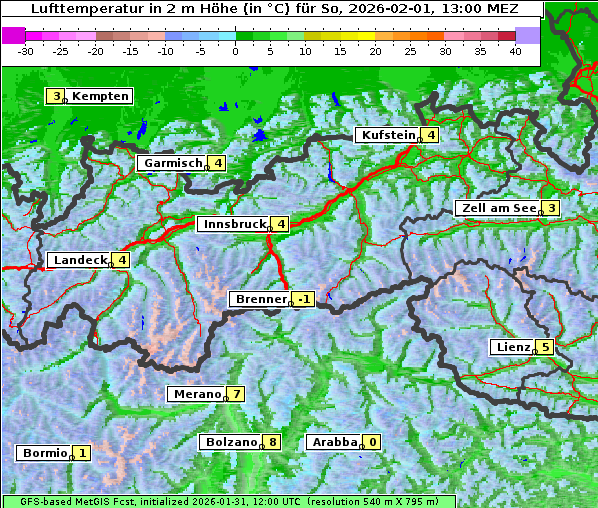 Temperatur, 1. 2. 2026