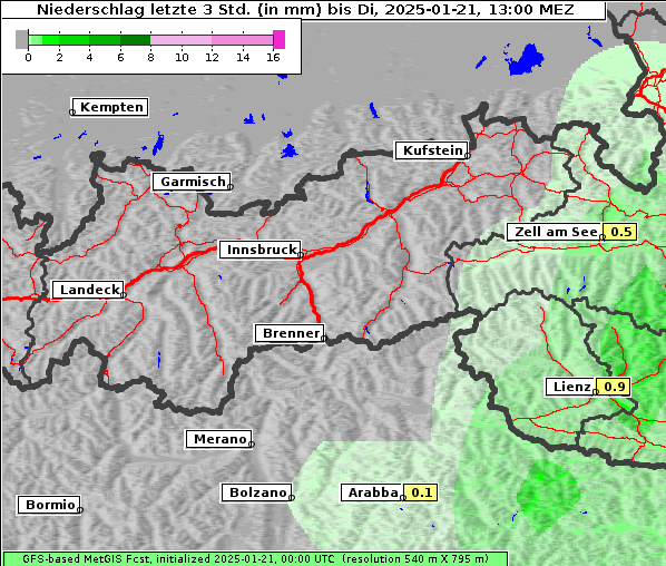 Niederschlag, 21. 1. 2025