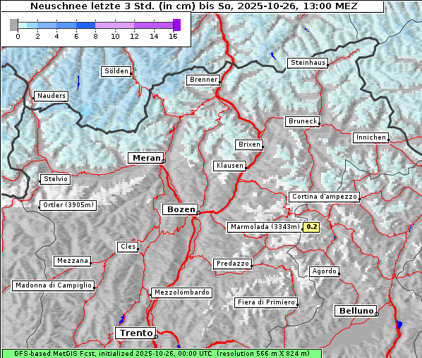 Neuschnee, 26. 10. 2025