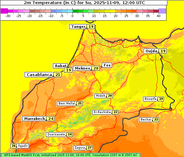 Temperatur, 9. 11. 2025