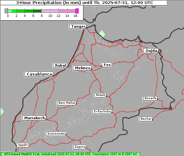 Niederschlag, 31. 7. 2025