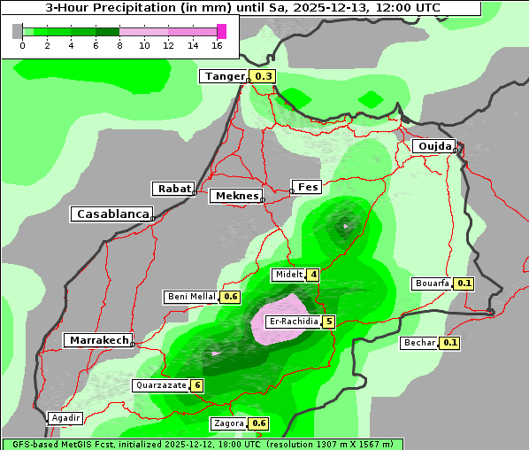 Niederschlag, 13. 12. 2025