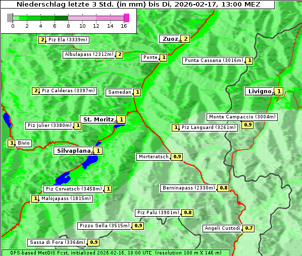Niederschlag, 17. 2. 2026