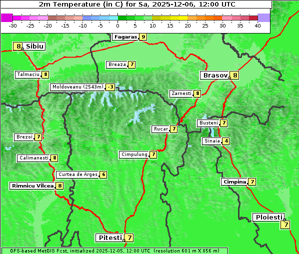 Temperatur, 6. 12. 2025