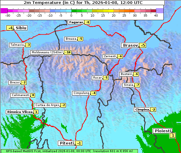Temperatur, 8. 1. 2026