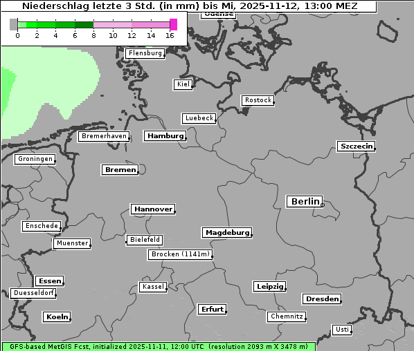 Niederschlag, 12. 11. 2025