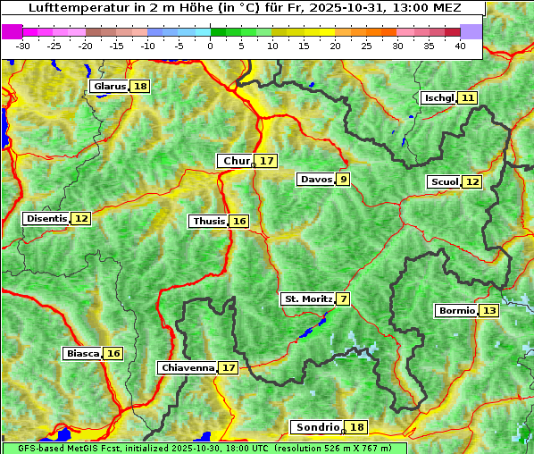 Temperatur, 31. 10. 2025