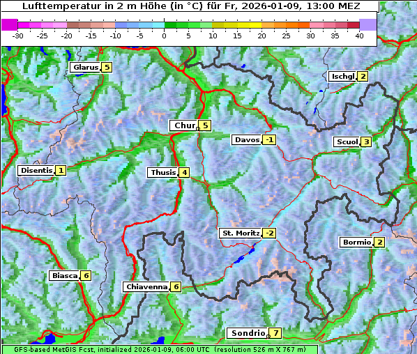 Temperatur, 9. 1. 2026