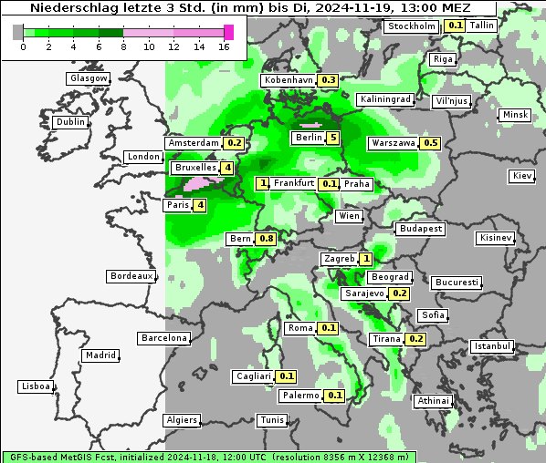 Niederschlag, 19. 11. 2024