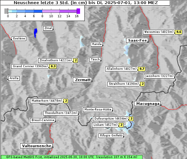 Neuschnee, 1. 7. 2025