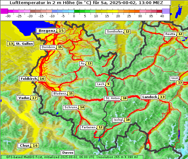 Temperatur, 2. 8. 2025