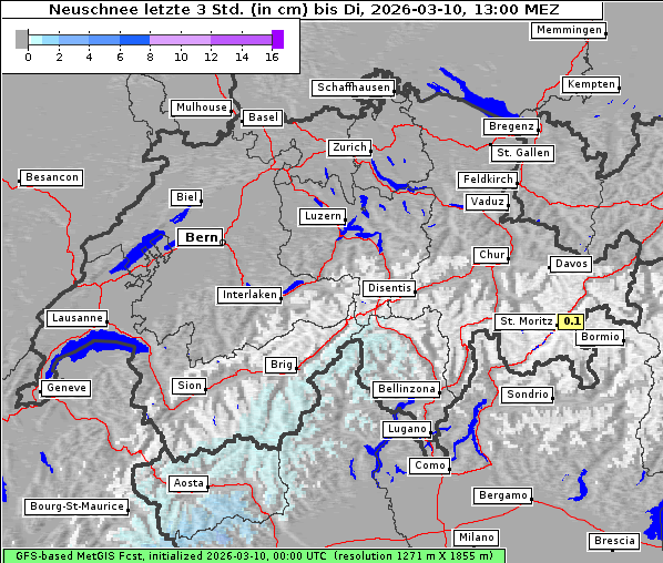 Neuschnee, 10. 3. 2026