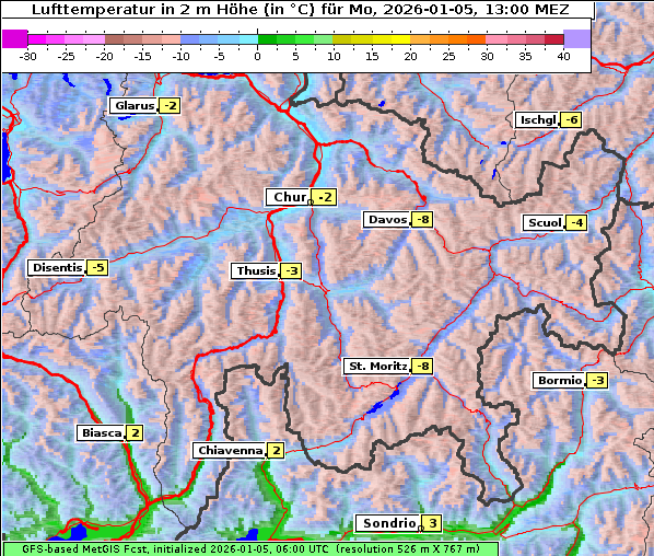 Temperatur, 5. 1. 2026