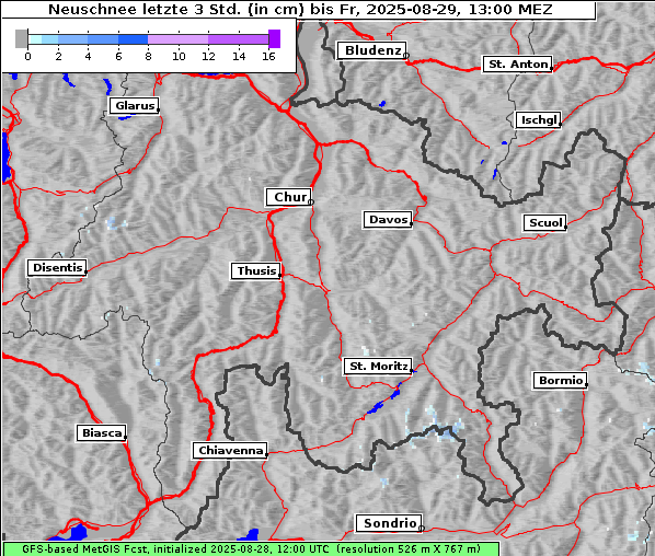 Neuschnee, 29. 8. 2025