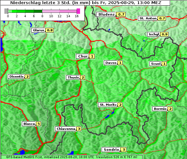 Niederschlag, 29. 8. 2025