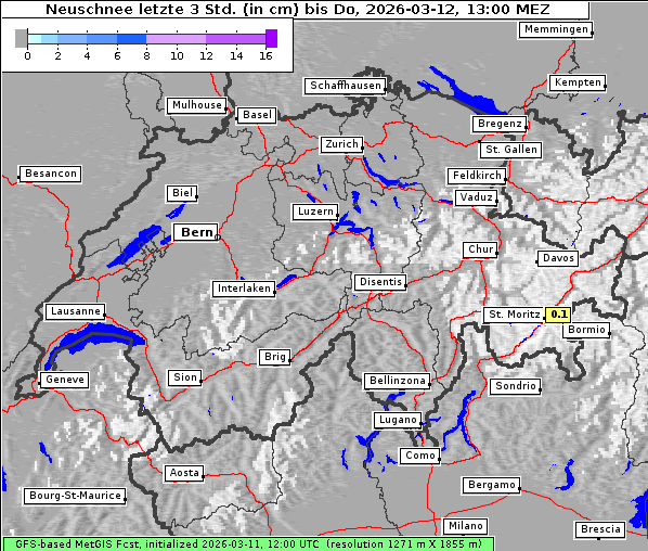 Neuschnee, 12. 3. 2026