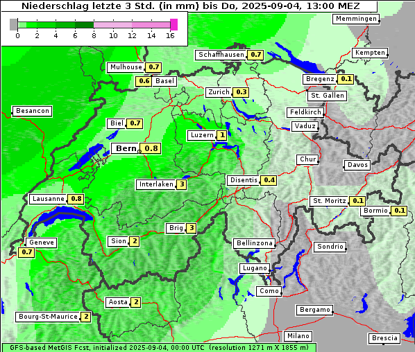 Niederschlag, 4. 9. 2025