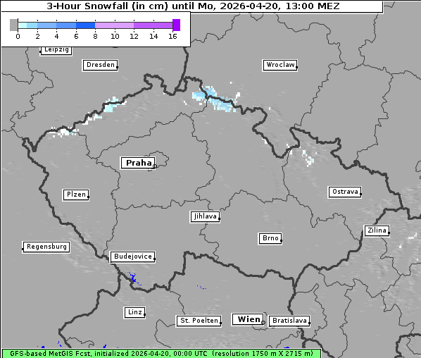 Neuschnee, 20. 4. 2026