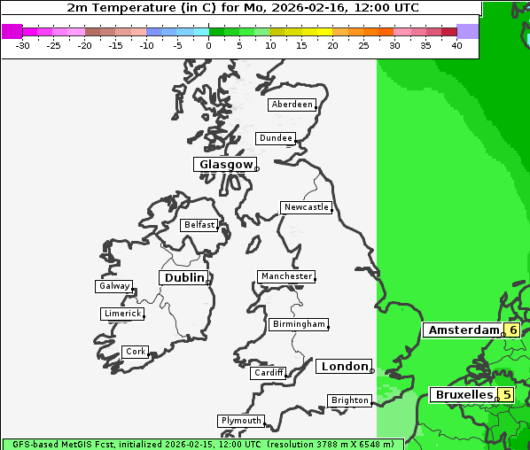 Temperatur, 16. 2. 2026