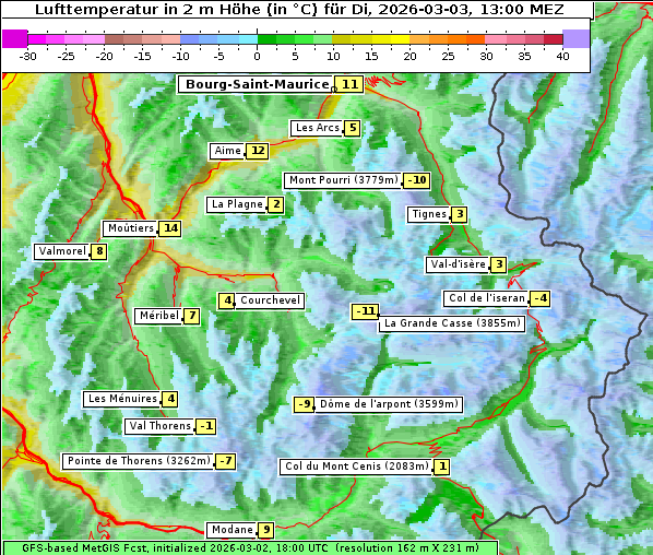 Temperatur, 3. 3. 2026