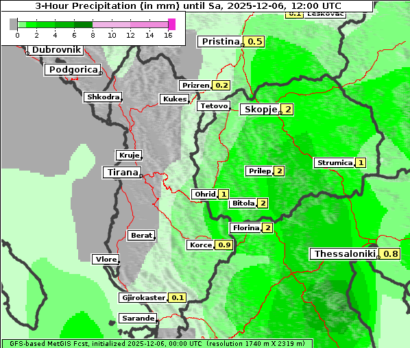 Niederschlag, 6. 12. 2025
