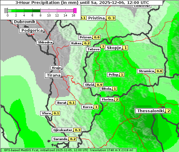 Niederschlag, 6. 12. 2025