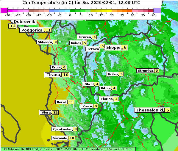 Temperatur, 1. 2. 2026
