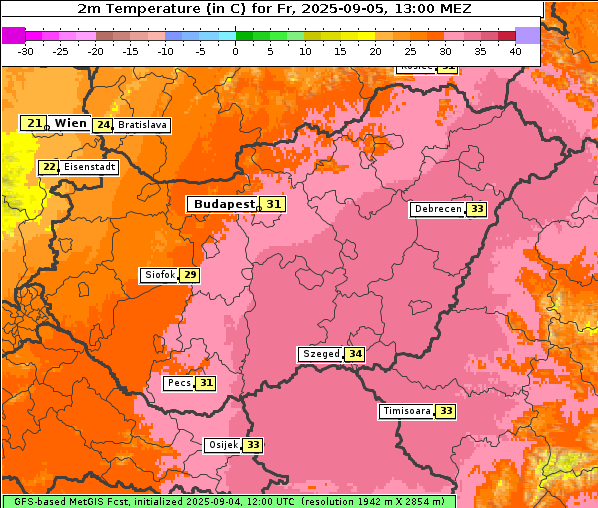 Temperatur, 5. 9. 2025
