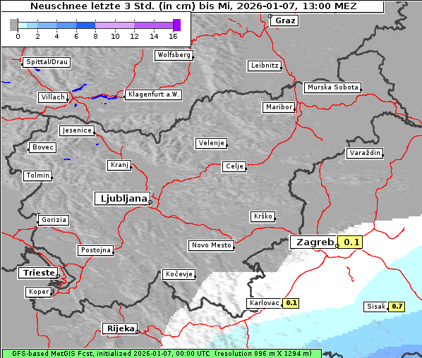 Neuschnee, 7. 1. 2026