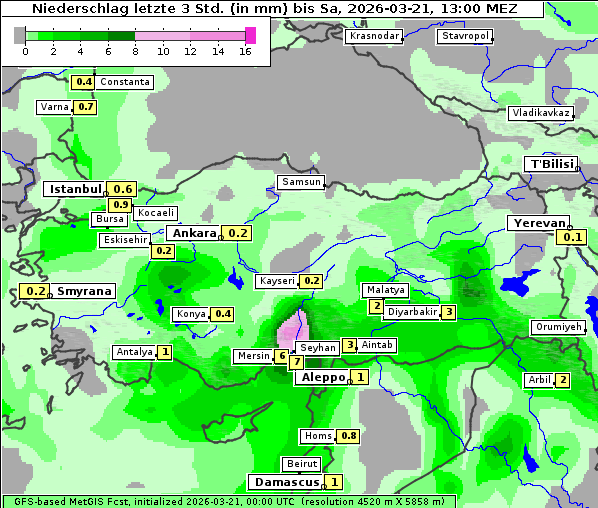 Niederschlag, 21. 3. 2026