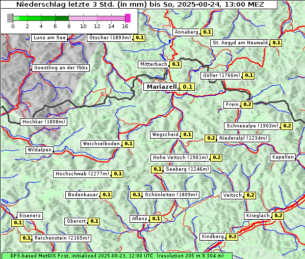 Niederschlag, 24. 8. 2025