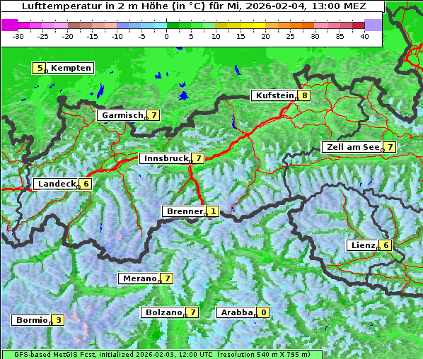 Temperatur, 4. 2. 2026