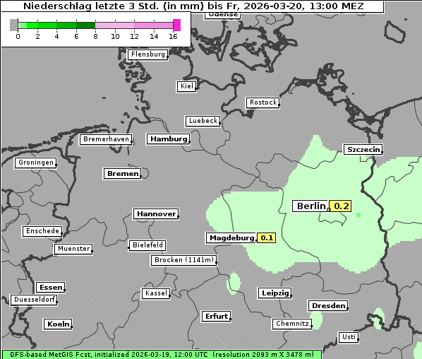 Niederschlag, 20. 3. 2026