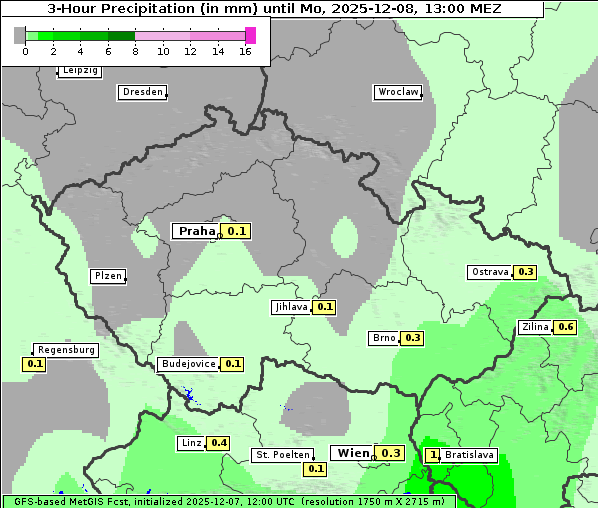 Niederschlag, 8. 12. 2025