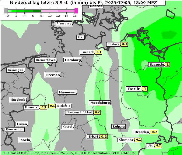 Niederschlag, 5. 12. 2025
