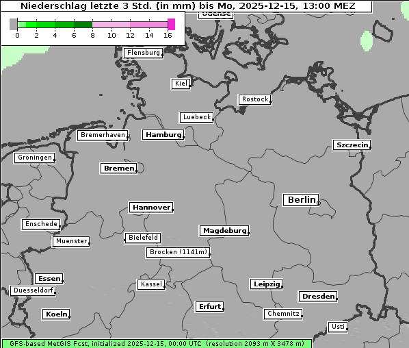 Niederschlag, 15. 12. 2025