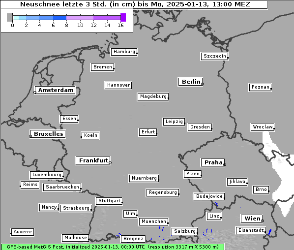 Neuschnee, 13. 1. 2025