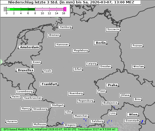 Niederschlag, 7. 3. 2026