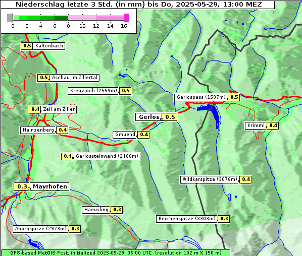 Niederschlag, 29. 5. 2025