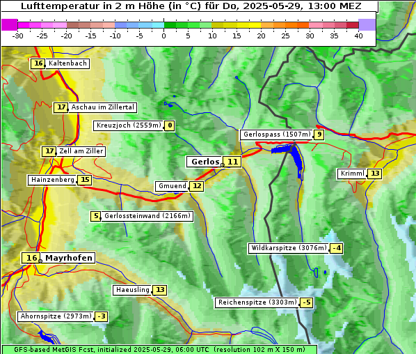 Temperatur, 29. 5. 2025