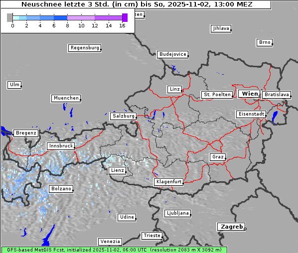 Neuschnee, 2. 11. 2025