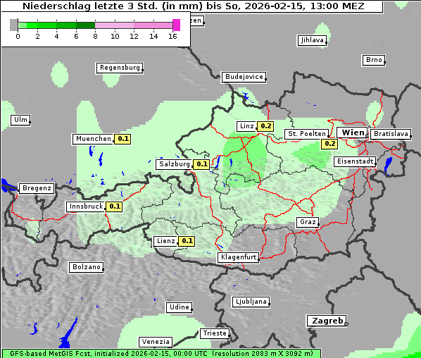 Niederschlag, 15. 2. 2026
